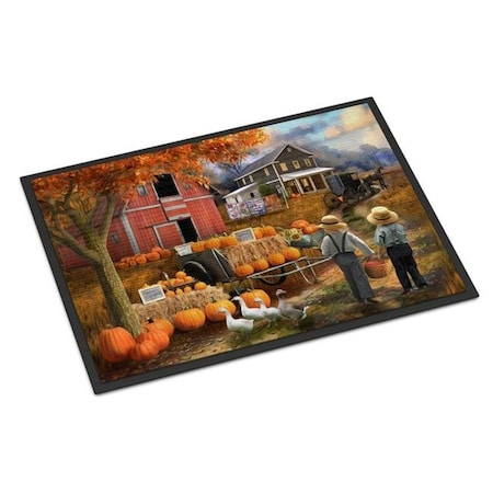 Carolines Treasures Carolines Treasures PTW2075MAT 18 x 27 in. Fall Amish Pumpkin Stand Indoor or Outdoor Mat PTW2075MAT
